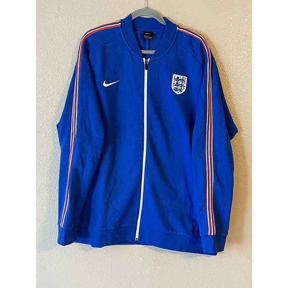 Men's 2XL NWOT England National Team‎ Nike Full Zip Track Jacket Blue